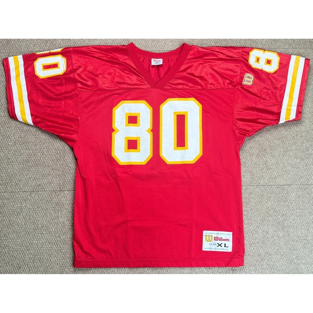 Wilson Vtg NFL Kansas City‎ Chiefs #80 Len Dawson Football Jersey Size Youth XL